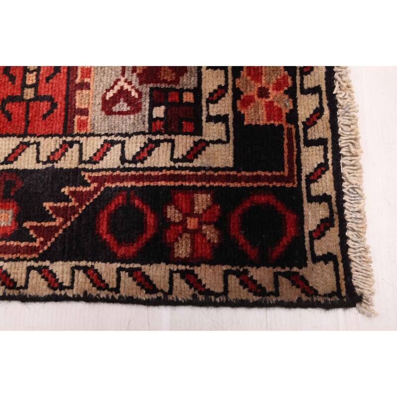 ECARPETGALLERY Hand-knotted Anadol Black, Red Wool Rug - 4'5 x 7'3