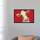 preview thumbnail 3 of 7, iCanvas "Cow Red New Background" by Hippie Hound Studios Framed