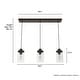 preview thumbnail 10 of 11, Hunter Devon Park 3-Light Linear Cluster Ceiling Light - Kitchen Island, Dining - Farmhouse, Rustic, Coastal