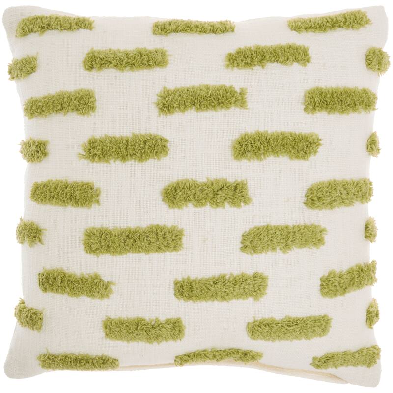 Mina Victory Life Styles Tufted Lines Geometric 18" x 18" Indoor Throw Pillow