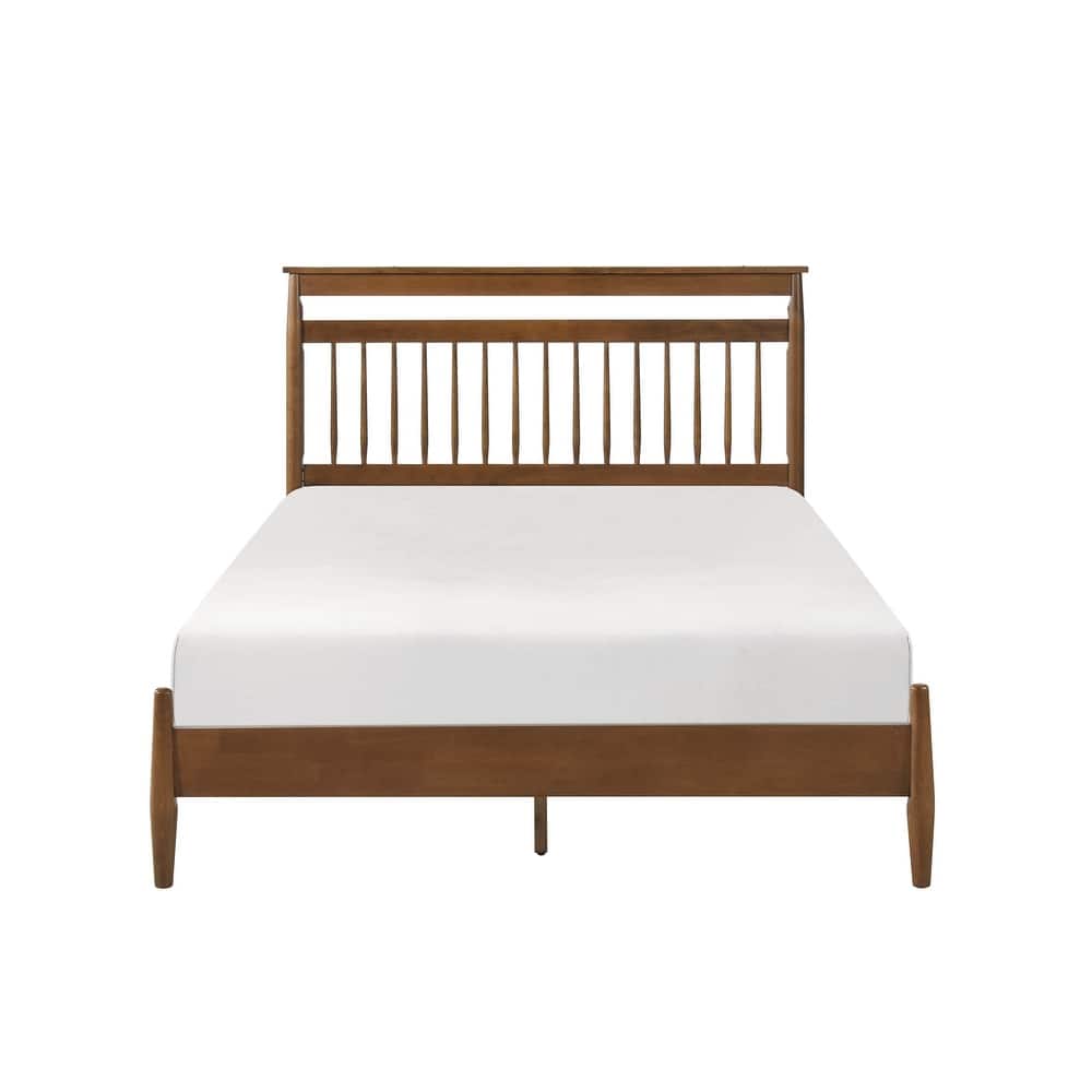 Chestnut Finish Platform Bed 1pc Transitional Style