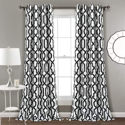 Lush Decor Edward Moroccan Room-darkening Curtain Panel Pair
