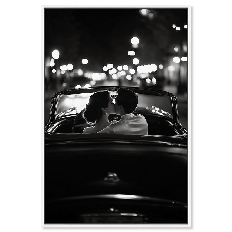 Kiss Me in the Moonlight II Canvas by Art Remedy - White - 16" x 24"