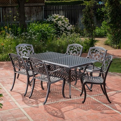 Abigal Outdoor Copper Cast Cast Aluminum Rustic Dining Collection by Christopher Knight Home