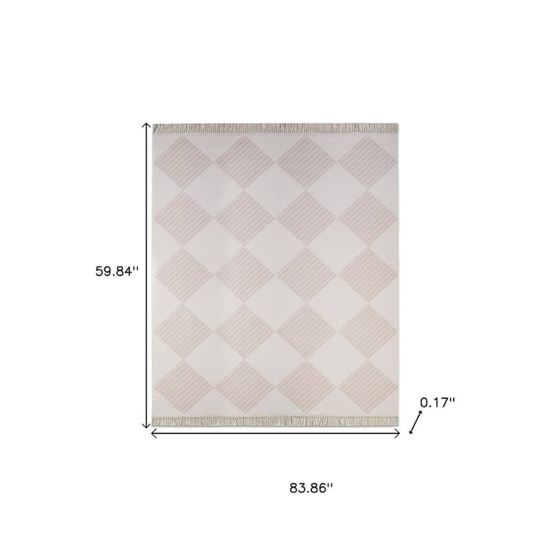 HomeRoots Geometric Modern, Contemporary Rectangle Area Rug