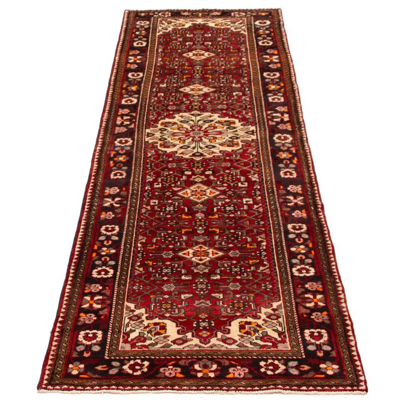 ECARPETGALLERY Hand-knotted Andelz Red Wool Rug - 3'3 x 10'6