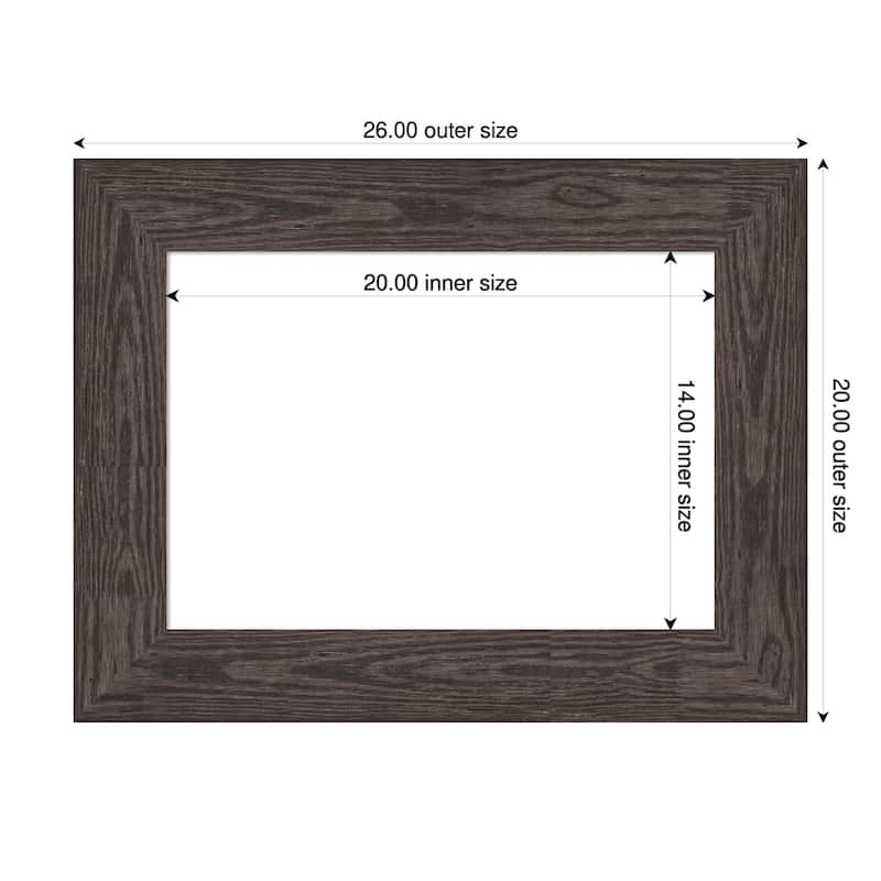 Amanti Art Bridge Black Framed Dry Erase Magnetic Board - 26 x 20 in - Bridge Black