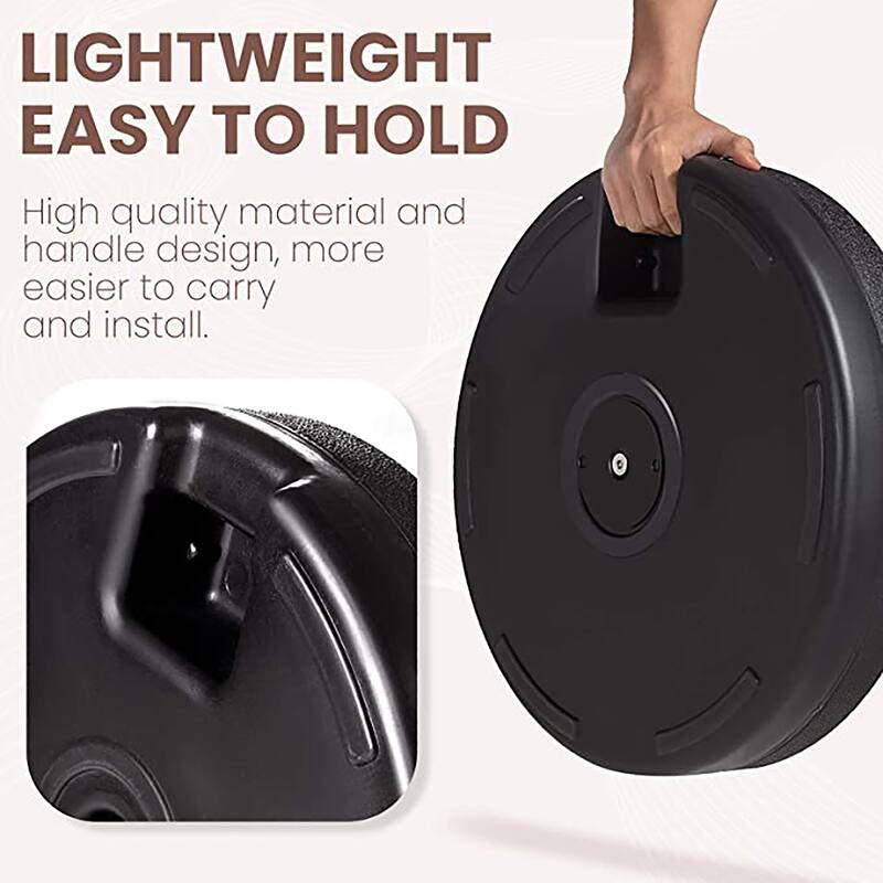22L Outdoor Umbrella Base with Groove Handle – Fillable with Water or Sand for Stable Support