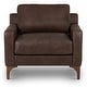 preview thumbnail 46 of 55, Poly & Bark Sorrento 35" Lounge Chair - Full Grain Genuine Italian Leather