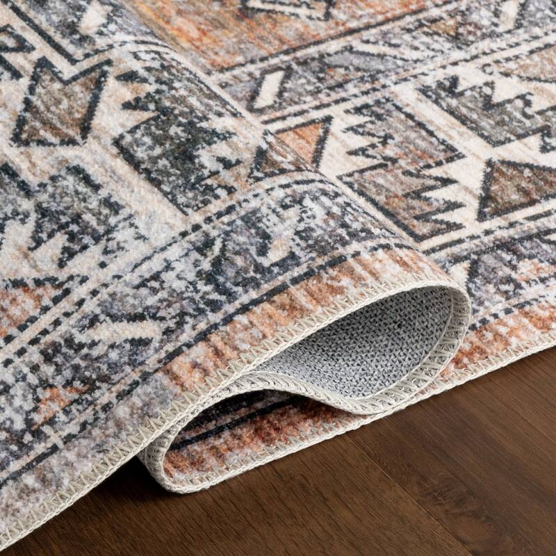 Nuloom Layana SplashGuard Geometric Machine Washable Area Rug
