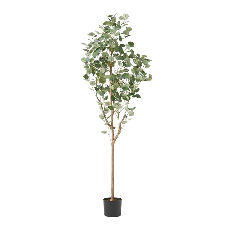 180cm Artificial Eucalyptus Tree in Pot for Indoor Outdoor Home Decor - Green