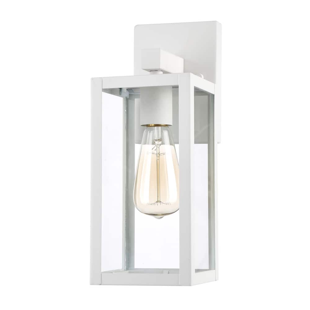1-Light Outdoor Wall Light with Clear Glass