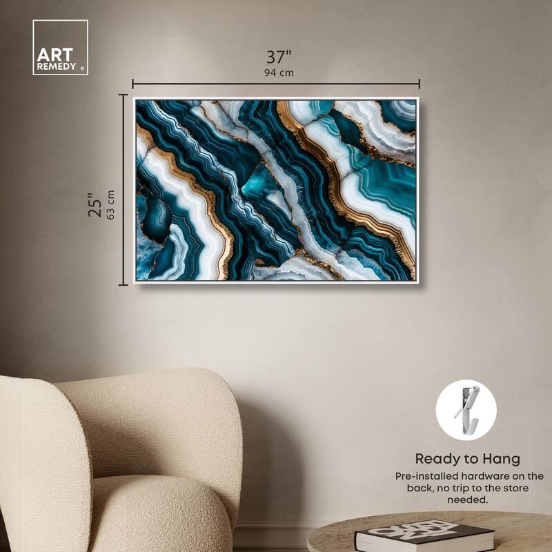 Teal Tides Treasure I Canvas by Art Remedy