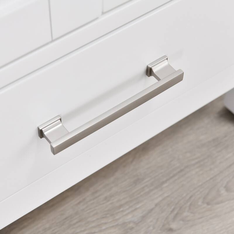 StarrySky 42 inch Undermount Left Sink Bathroom Vanity with Engineered Carrara Marble Top - 42 inch