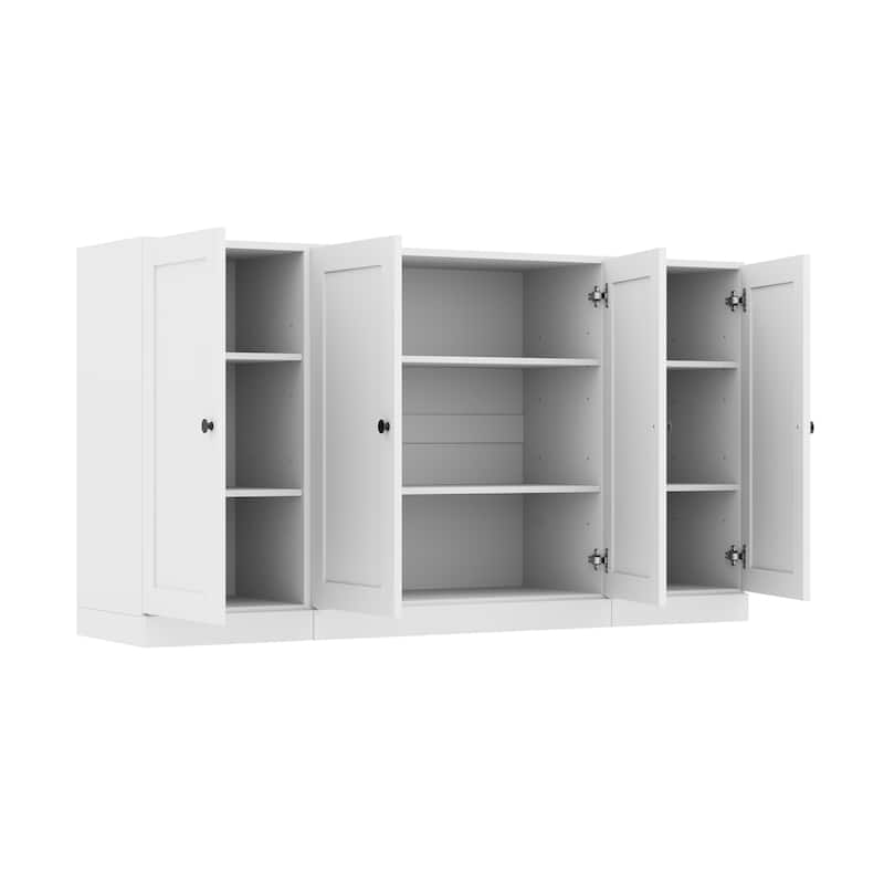 Palace Imports 100% Solid Wood 65" Sideboard with Shaker Doors and Adjustable Shelves