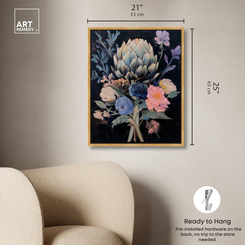 Moody Artichoke I Canvas by Art Remedy