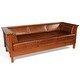 Mission Craftsman Cubic Panel Side Sofa - Russet Brown Leather (RB2 ...