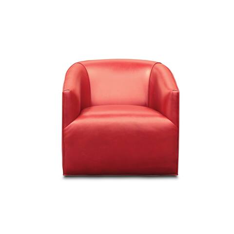 Harmona Red Genuine Leather Armchair