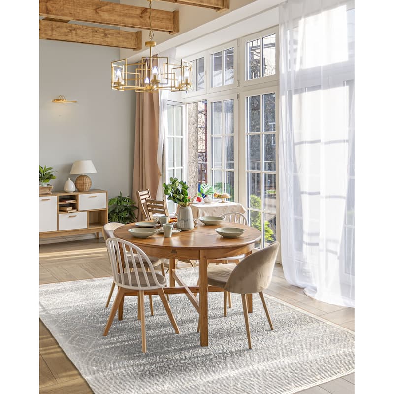 ECARPETGALLERY Braid weave Sienna Cream Wool Rug - 6'2 x 8'11