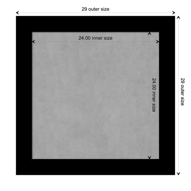 Amanti Art Basic Black Framed Magnetic Board - Board Size 24x24