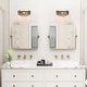 preview thumbnail 13 of 16, Modern Black Gold 2/3/4-Light Bathroom Vanity Lights Linear Wall Sconces for Powder Room