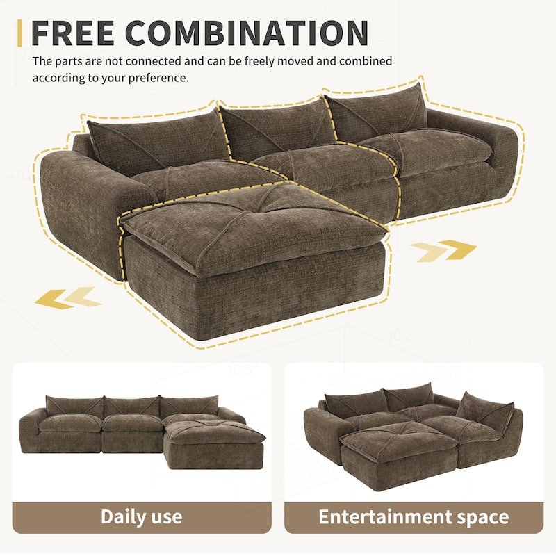 Comfortable Compressed Sofa with Versatile Design and Premium Materials