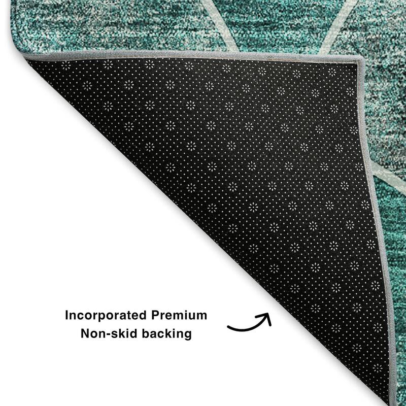 Premium Washable Super Soft Contemporary Geo Mayfield Rug