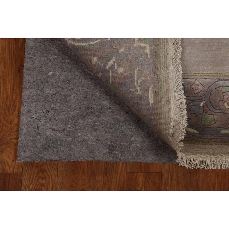 Bordered Nepalese Oriental Wool Area Rug Hand-knotted Office Carpet - 5'6" x 8'7"