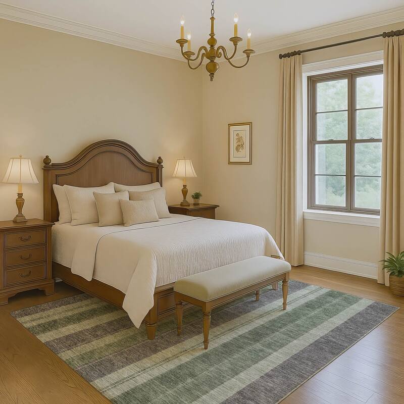 Premium Washable Super Soft Modern Stripe Mayfield Rug