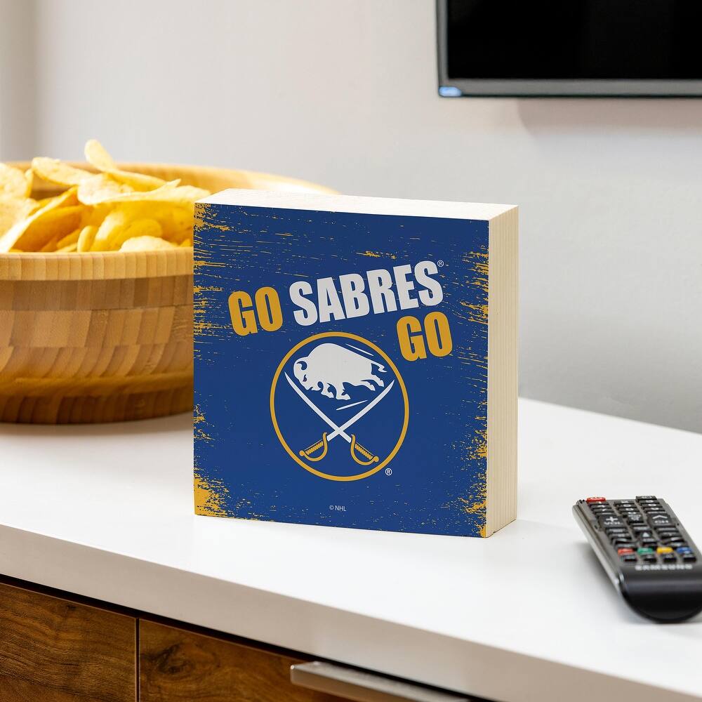 Buffalo Sabres Wooden Tabletop Mantel Shelf Sign