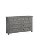 preview thumbnail 21 of 32, Ediline 9-Drawer Wood Modular Storage Dresser and Mirror by iNSPIRE Q Classic Antique Grey Dresser WITHOUT Mirror