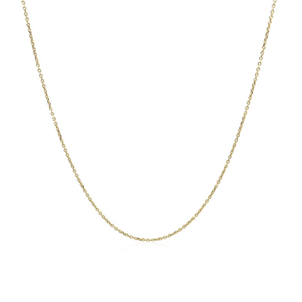MayaMila 14k Yellow Gold Cable Link Chain 0.5mm