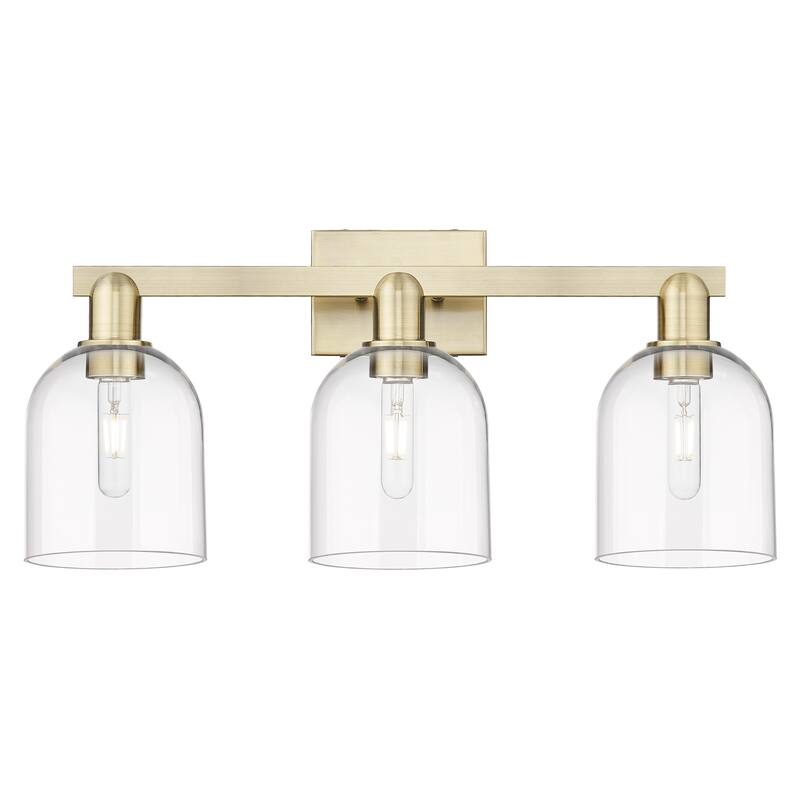 Innovations Lighting Endless Possibilities Arcadia - Bella - 3 Light 25" Bath Vanity Light - Antique Brass/Clear