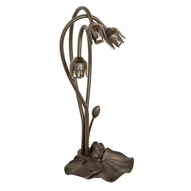 Meyda Tiffany 29937 Pond Lily 16" Tall Lamp Base - Mahogany Bronze