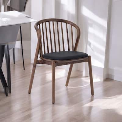 HomeRoots Five Piece Brown and Black Oval Dining Set with Four Chairs