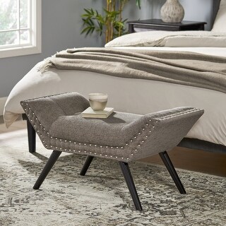 Rosalynn Tufted Fabric Ottoman/Bench by Christopher Knight Home