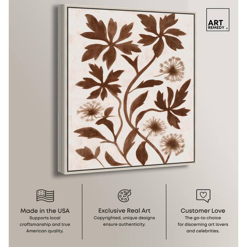 Sepia Sepal I Canvas by Art Remedy