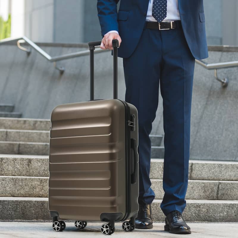 Hardshell ABS Luggage Set - Lightweight & Durable Suitcases with Dual Spinner Wheels, Carry-On & Check-In Sizes