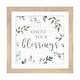 preview thumbnail 11 of 18, iCanvas "Blessings Greenery" by Carol Robinson Natural - 16x16x1