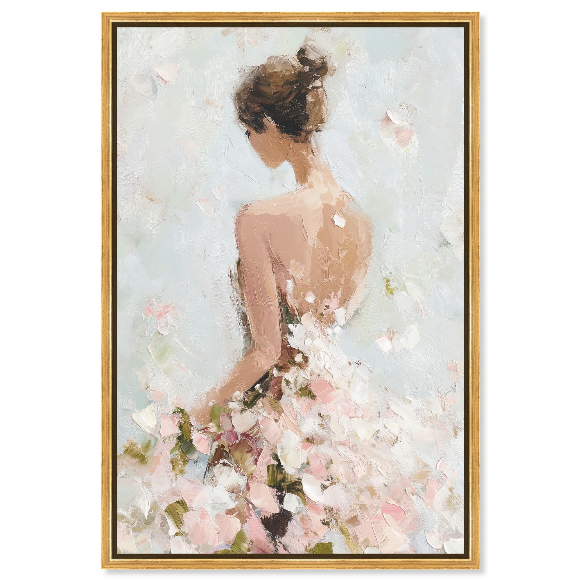Cloud Dress II Fashion Art Framed Canvas Print by Art Remedy