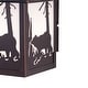 preview thumbnail 10 of 10, VAXCEL Bozeman 12.5 in. H 1-Light Burnished Bronze Rustic Bear Outdoor Wall Sconce, Steel, White Tiffany Glass Shade