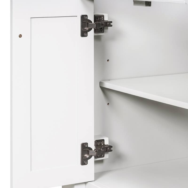 24'' Bathroom Vanity with Top Sink, 2-Tier Modern Bathroom Storage Cabinet