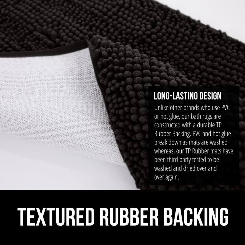 Thick Soft Absorbent Chenille, Rubber Backing