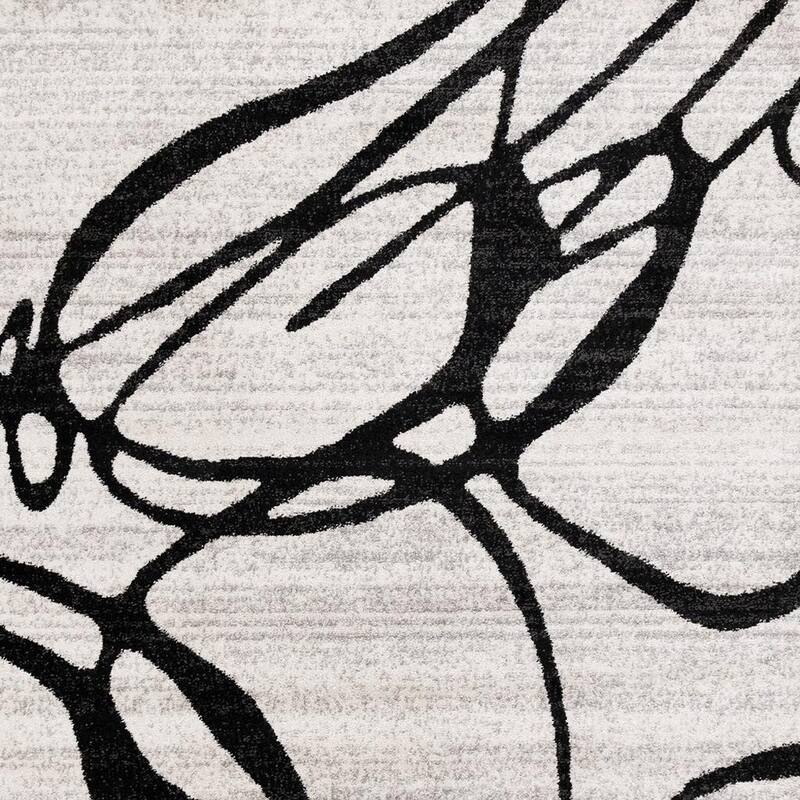 HomeRoots Huvi Abstract Modern Rectangle Area Rug