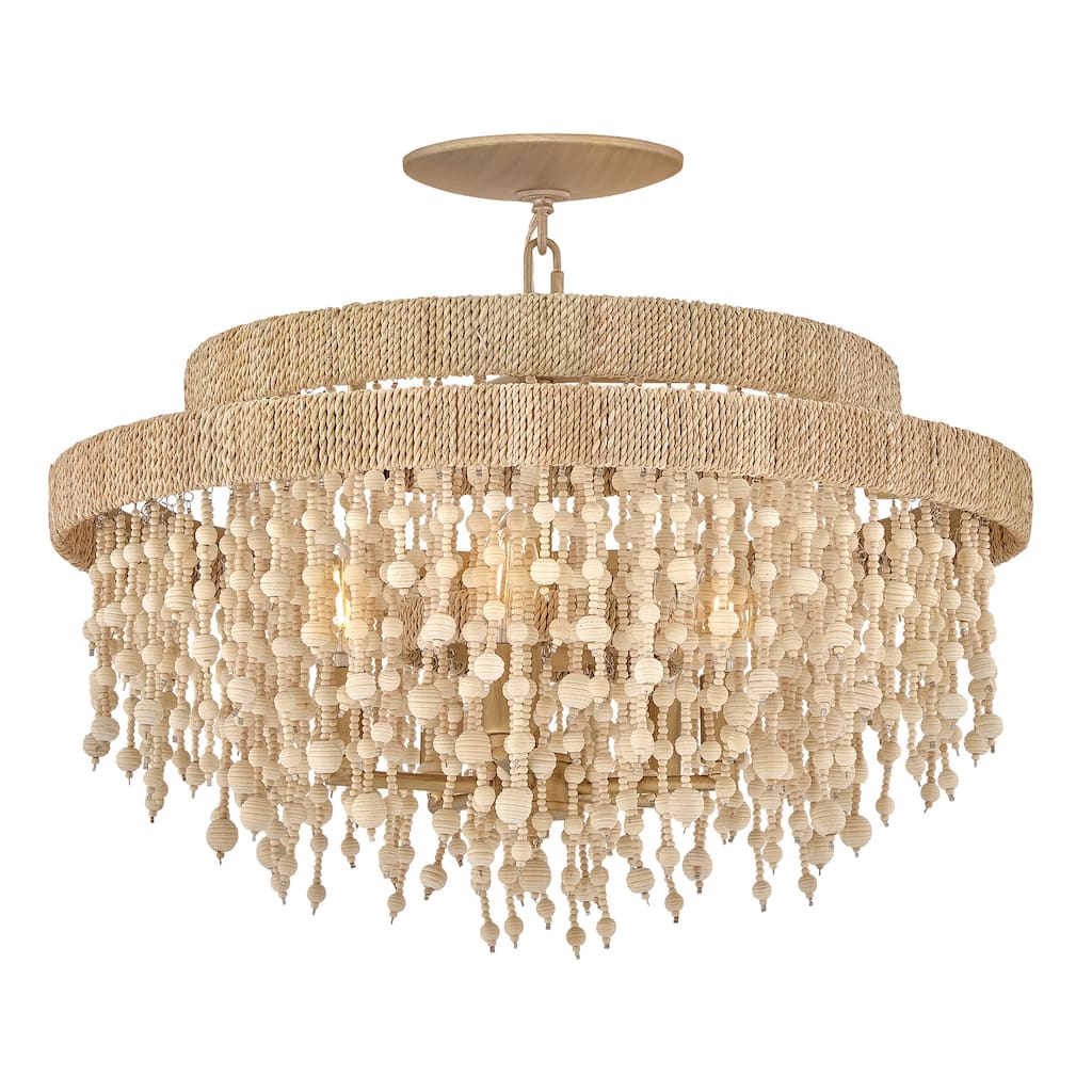 Fredrick Ramond FR47003 Freya 5 Light 23" Wide Semi-Flush Ceiling