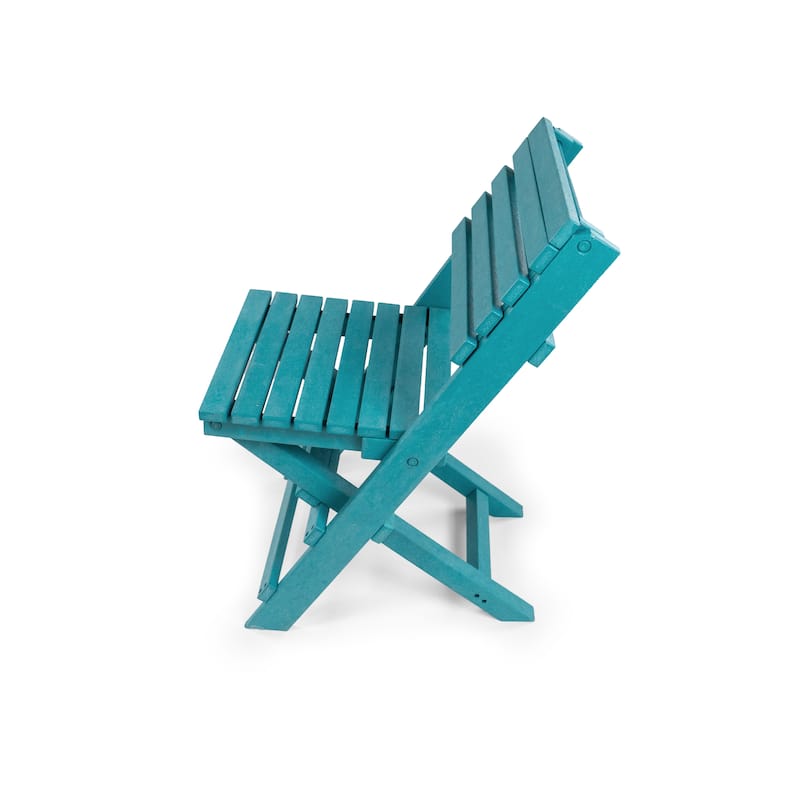 Las Cabos Fully Assembled All-Weather Recycled HDPE Outdoor Folding Bistro Chair