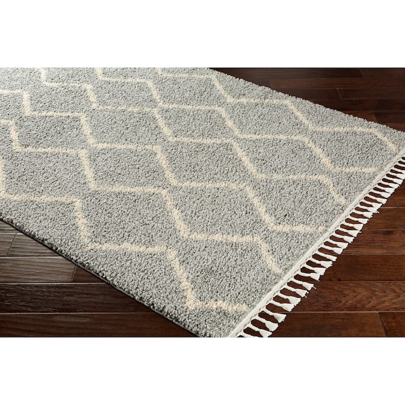 Livabliss Jada Moroccan Stripe Shag Area Rug
