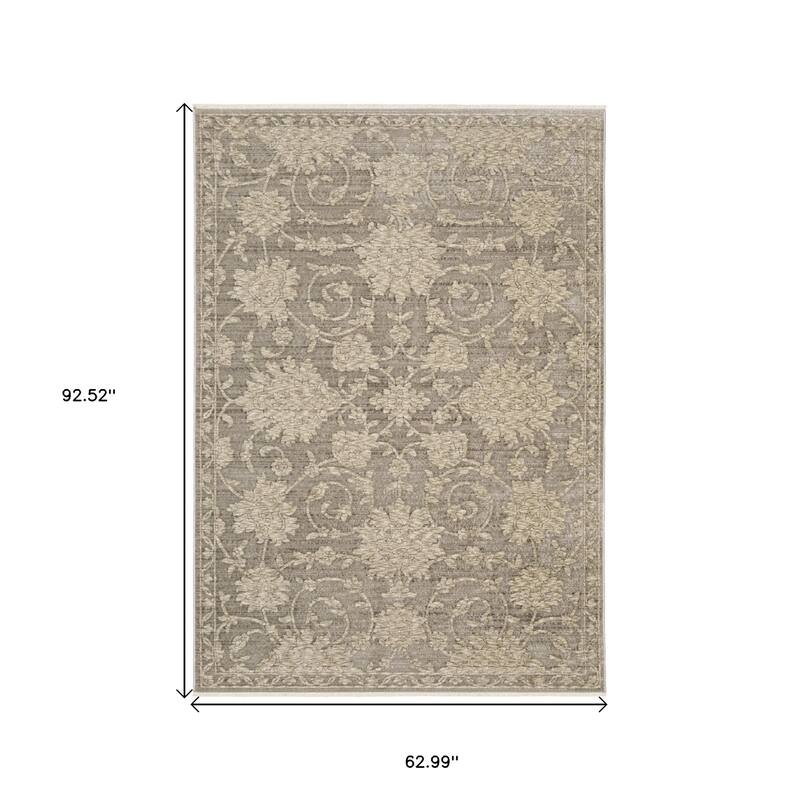 HomeRootsFloral Traditional Rectangle Area Rug