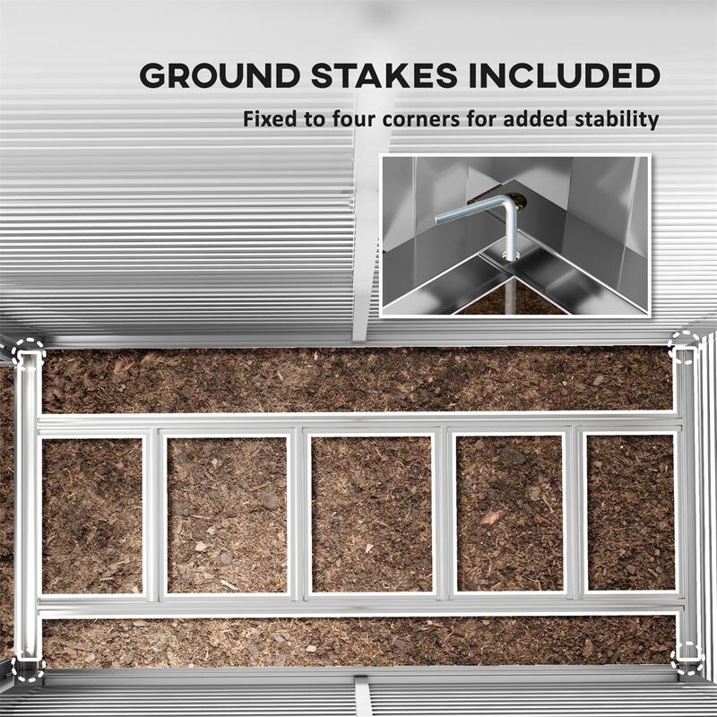 Outdoor Garden Shed With Double Doors Steel Frame And Ventilation