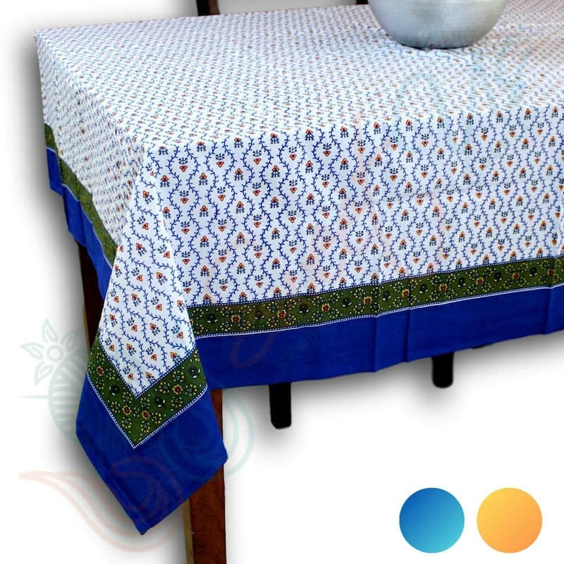 Exquisite Floral Vine Cotton Tablecloth Collection